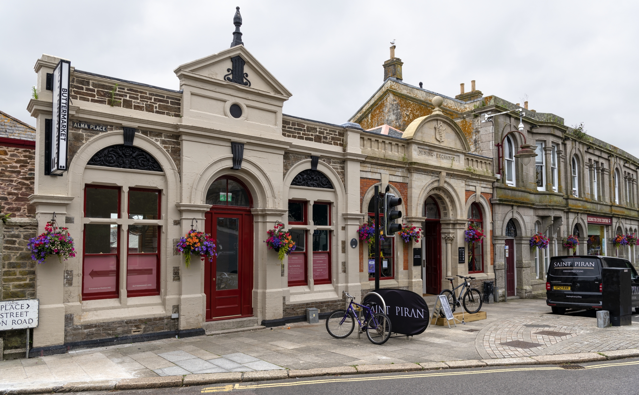 The Wheal Peevor Purser's Office and Mining Exchange buildings, part of the Redruth Buttermarket scheme